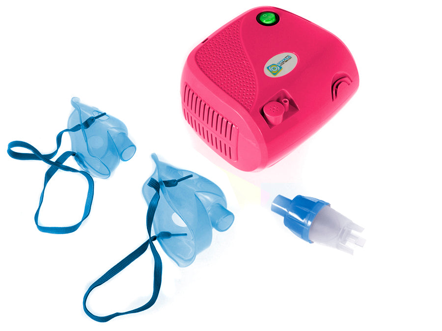 Inhalator med kolvkompressor BR-CN116B Omnibus rosa