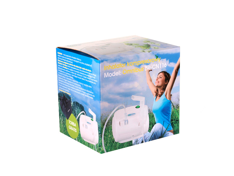 Inhalator med kolvkompressor BR-CN116B Omnibus rosa