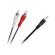 Kabel minijack 3,5 mm till 2x RCA 15 m KPO2747-15