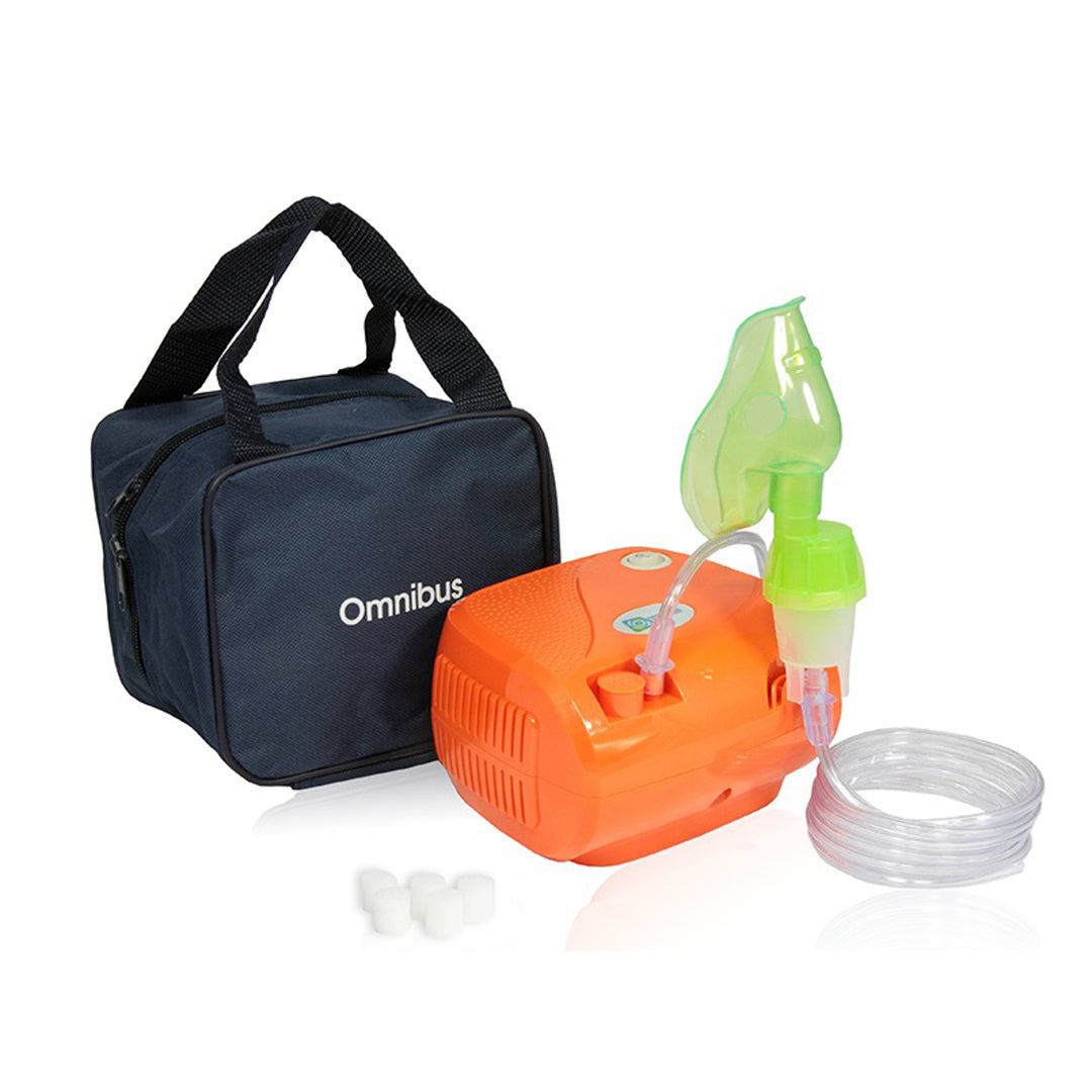 Omnibus inhalator orange, kontinuerlig drift, 2 masker, reservfilter, BR-CN116B