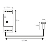Maclean skymningsrelä, DIN-skena, med extern sond, 220-240V/AC, 50Hz, 20A, MCE83
