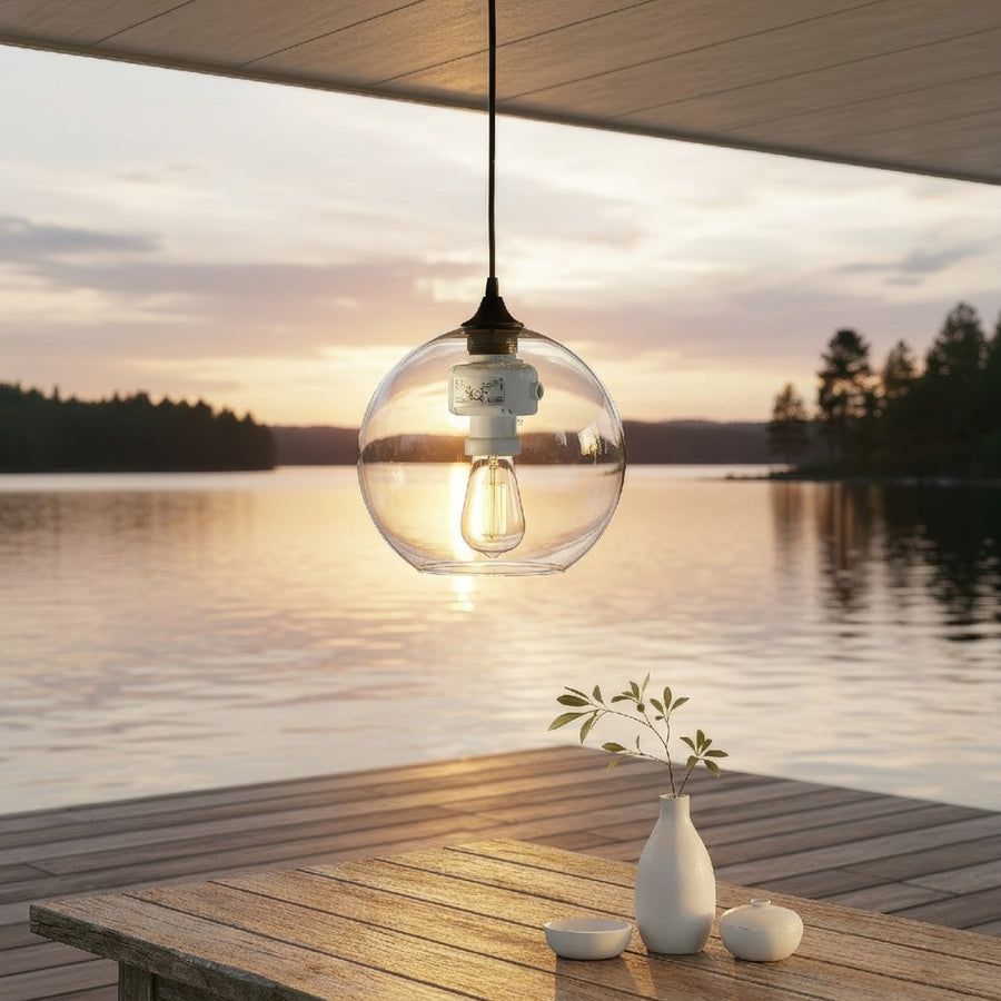 Maclean glödlampshållare, E27, max. 100W, med skymningssensor, timer, vit, MCE21W
