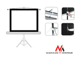 Projektionsskärm på stativ 112", 1:1, 200x200 Maclean MC-680
