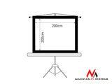 Projektionsskärm på stativ 112", 1:1, 200x200 Maclean MC-680