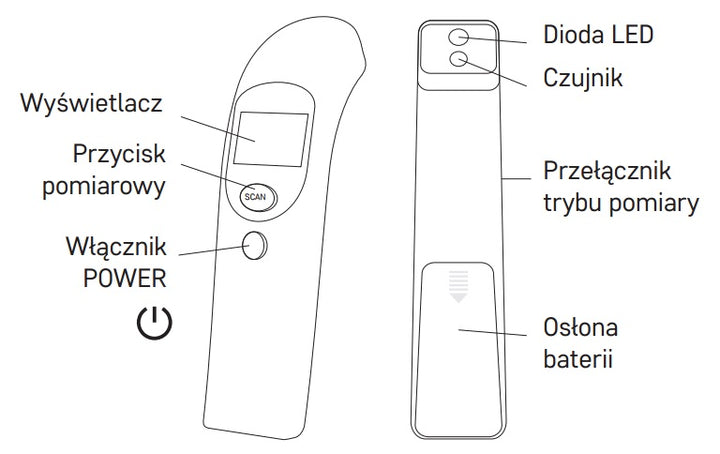 Diagnostisk beröringsfri termometer NC300 med feberlarm
