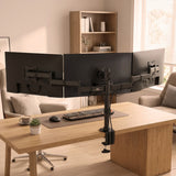 Maclean skrivbordsfäste för 3 LCD-skärmar, dubbel arm, VESA 75x75 och 100x100, 13"-27", 8kg, MC-691