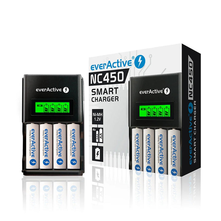 NC450 AA/AAA R3 R6 EverActive batteriladdare