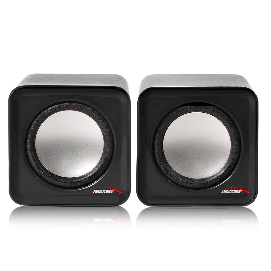 6W USB Silver&Svart Audiocore AC870 B datorhögtalare