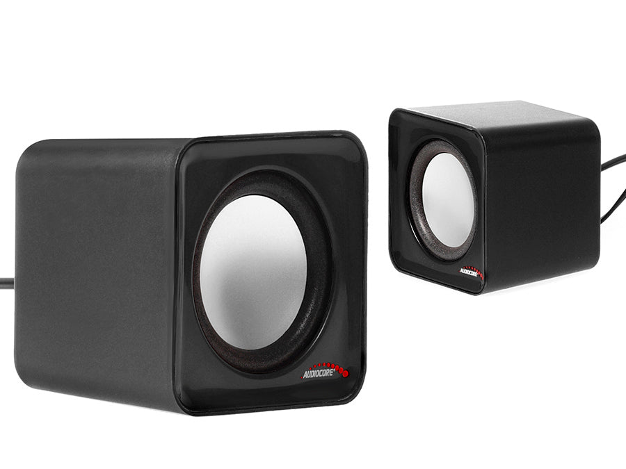 6W USB Silver&Svart Audiocore AC870 B datorhögtalare