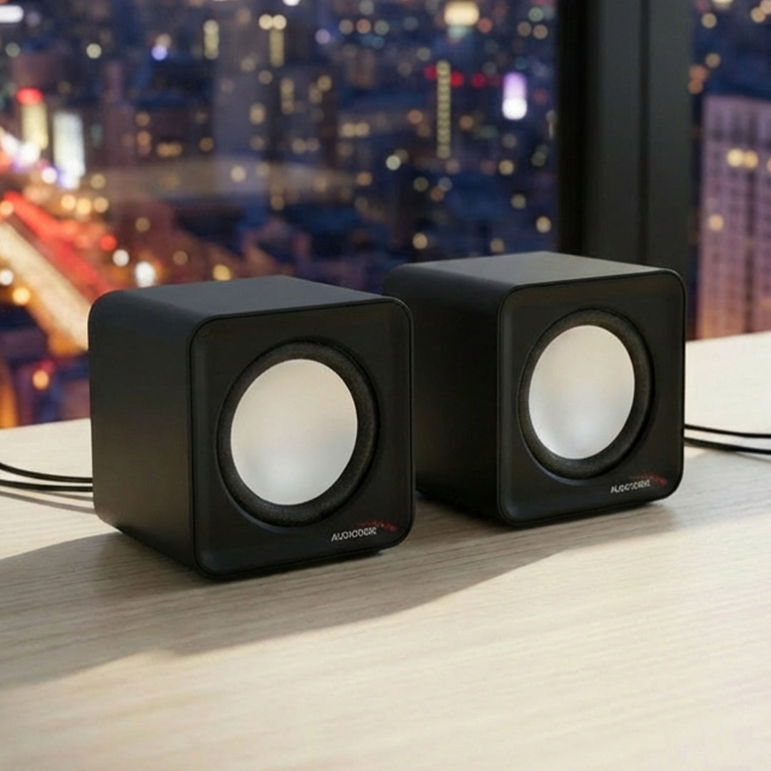 6W USB Silver&Svart Audiocore AC870 B datorhögtalare