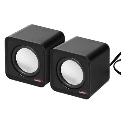 6W USB Silver&Svart Audiocore AC870 B datorhögtalare