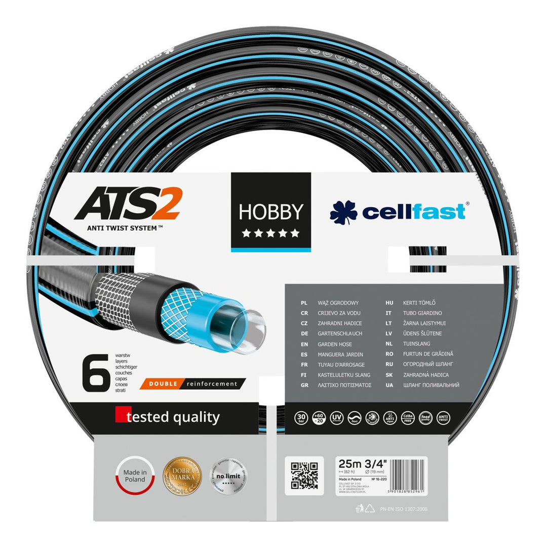 Cellfast Hobby 6-lagers trädgårdsslang ATS2 3/4" 25m