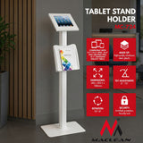 Maclean surfplatta reklamställ, golvställ med låsanordning, 9,7"/10,2" iPad, 10,5" iPad Air/iPad Pro, 10,1" Samsung Galaxy Tab A (2019), MC-724