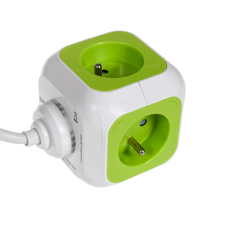 MagicCube fyrdubbelt strömuttag från GreenBlue, 2 USB-ingångar, 1,4 m, GB118