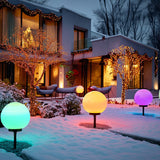 GreenBlue solcellslampa, fristående, trädgård, sfär 25x25x58cm, RGB LED, GB165