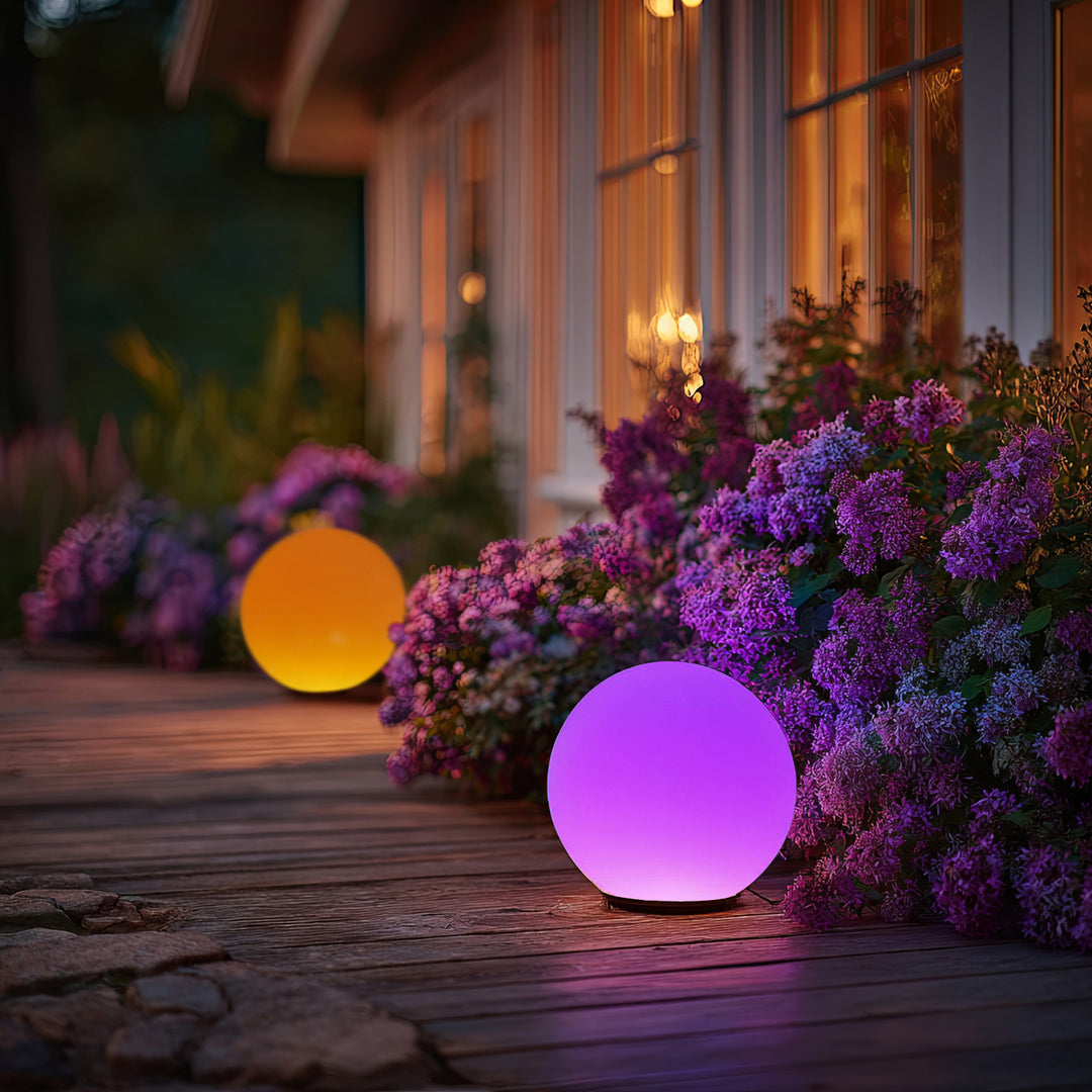 Solar lampa solar ball ball lampa trädgårdslampa på Spies mångfärgad 30 cm