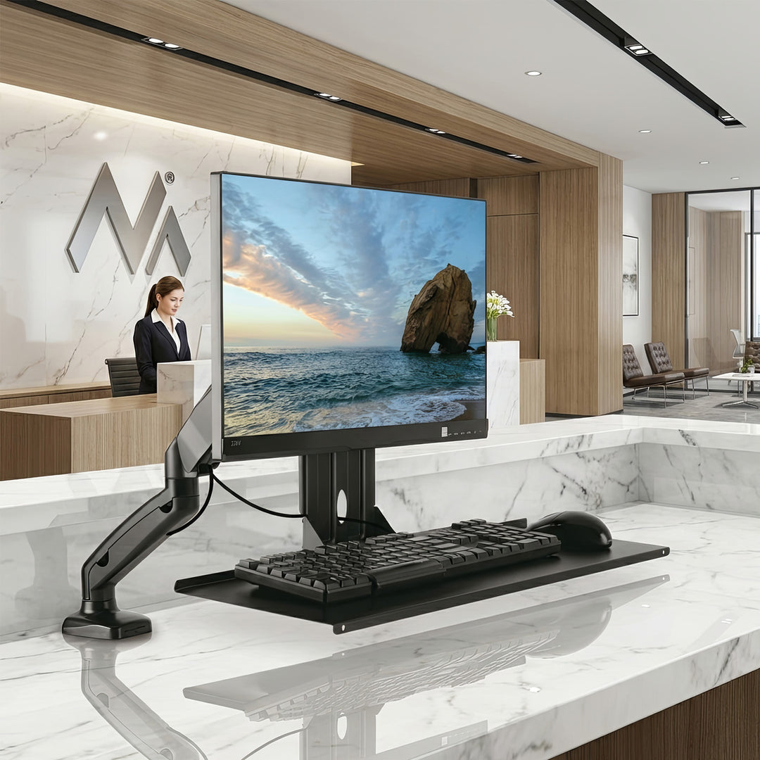 Maclean MC-756 Keyboard Mouse Tray Monitor Mount Bracket Holder VESA Standard Montering