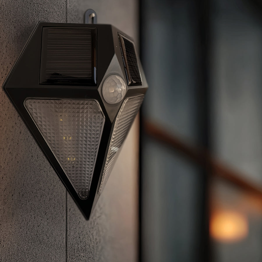 Maclean LED-lampa, solenergi, väggmonterad, med rörelsedetektor, 6 lysdioder, 2x solenergi, MCE168