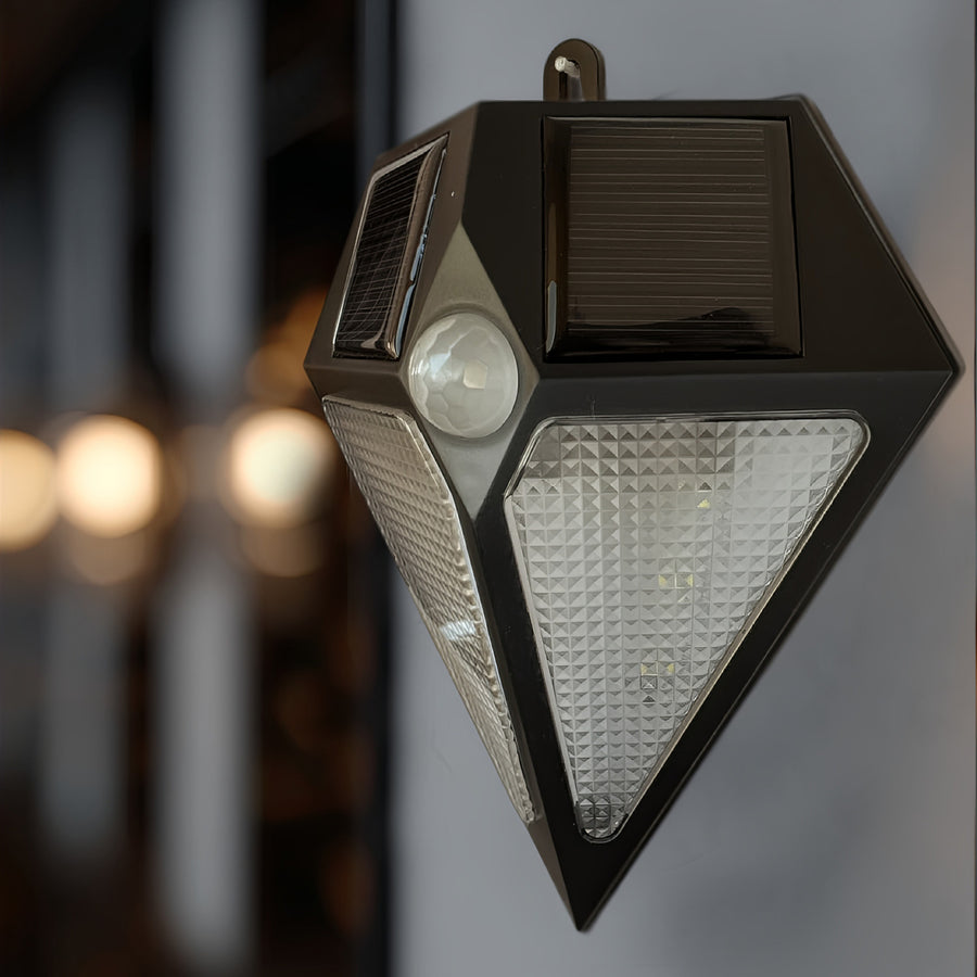 Maclean LED-lampa, solenergi, väggmonterad, med rörelsedetektor, 6 lysdioder, 2x solenergi, MCE168