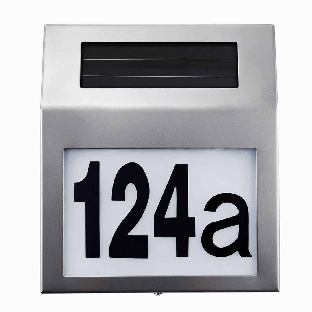 Maclean Energy MCE172 LED-solcellslampa med husnummer