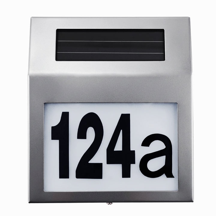 Maclean Energy MCE172 LED-solcellslampa med husnummer