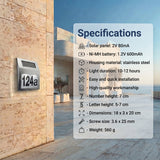 Maclean Energy MCE172 LED-solcellslampa med husnummer