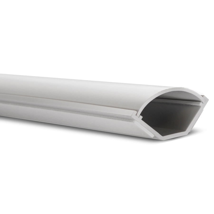 Maskeringslist Maclean, Kabelkanal, Med tejp, Vit, 1,5m 73*42mm, MCTV-577