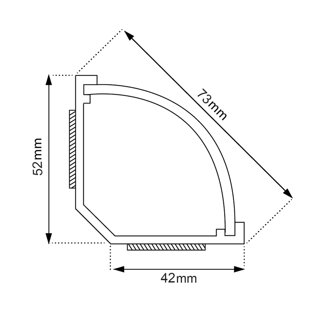 Maskeringslist Maclean, Kabelkanal, Med tejp, Vit, 1,5m 73*42mm, MCTV-577