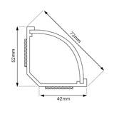 Maskeringslist Maclean, Kabelkanal, Med tejp, Vit, 1,5m 73*42mm, MCTV-577