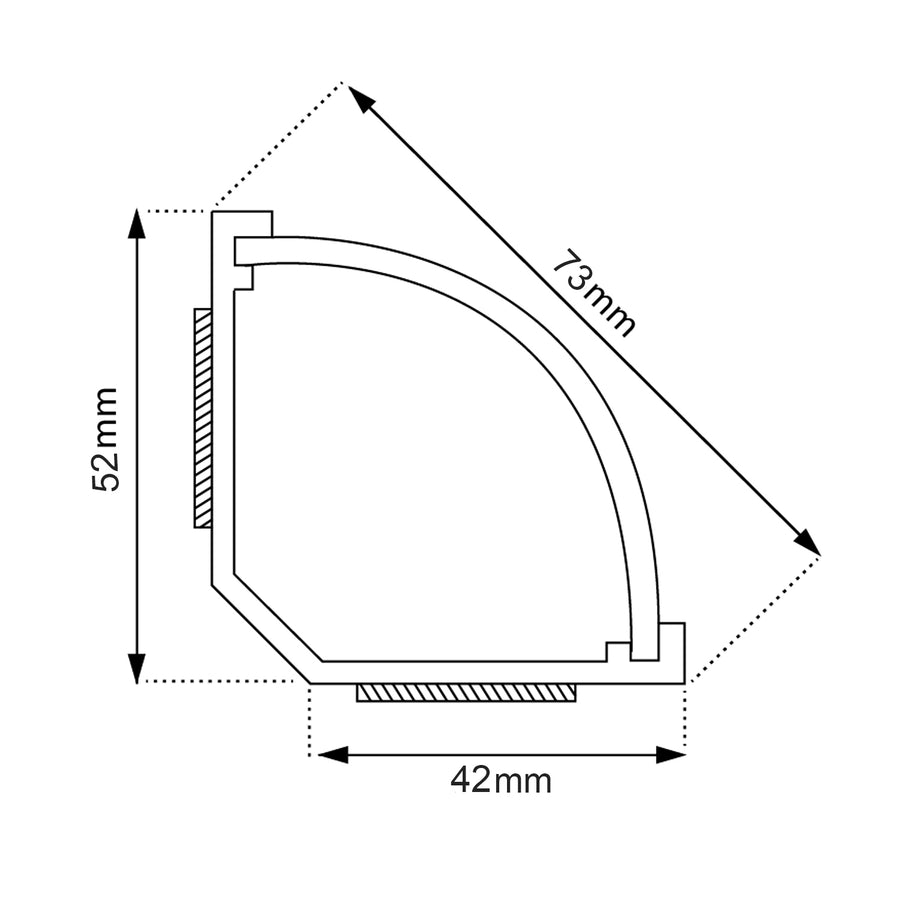 Maskeringslist Maclean, Kabelkanal, Med tejp, Vit, 1,5m 73*42mm, MCTV-577