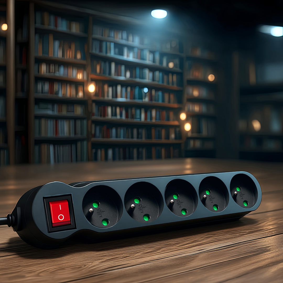Maclean Energy power strip MCE183 Förlängningskabel med 5 uttag med strömbrytare