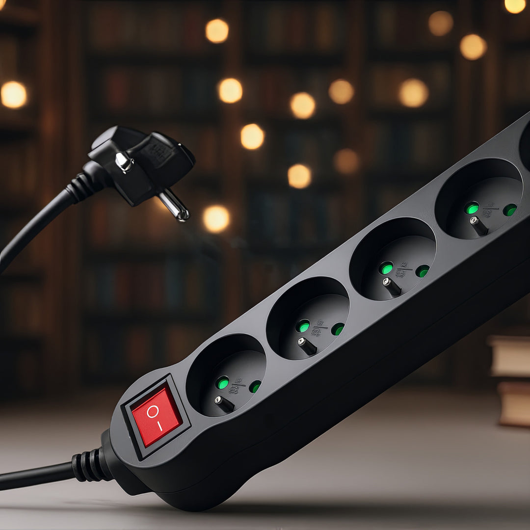 Maclean Energy power strip MCE183 Förlängningskabel med 5 uttag med strömbrytare