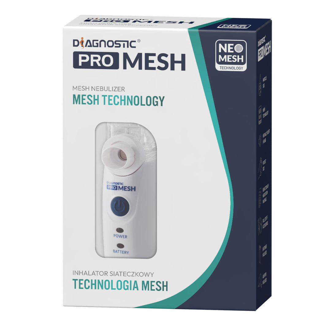 Diagnostic Pro Mesh-inhalator, set med 2 masker och etui