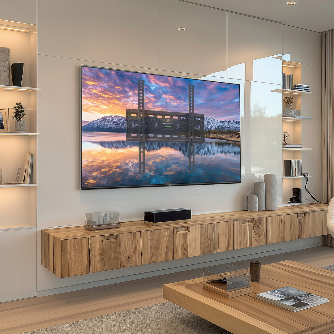 Universal TV Wall Mount Bracket for 26"-65" Screens – Supports Up to 45kg with VESA Compatibility up to 400x400mm – Sleek Black Finish