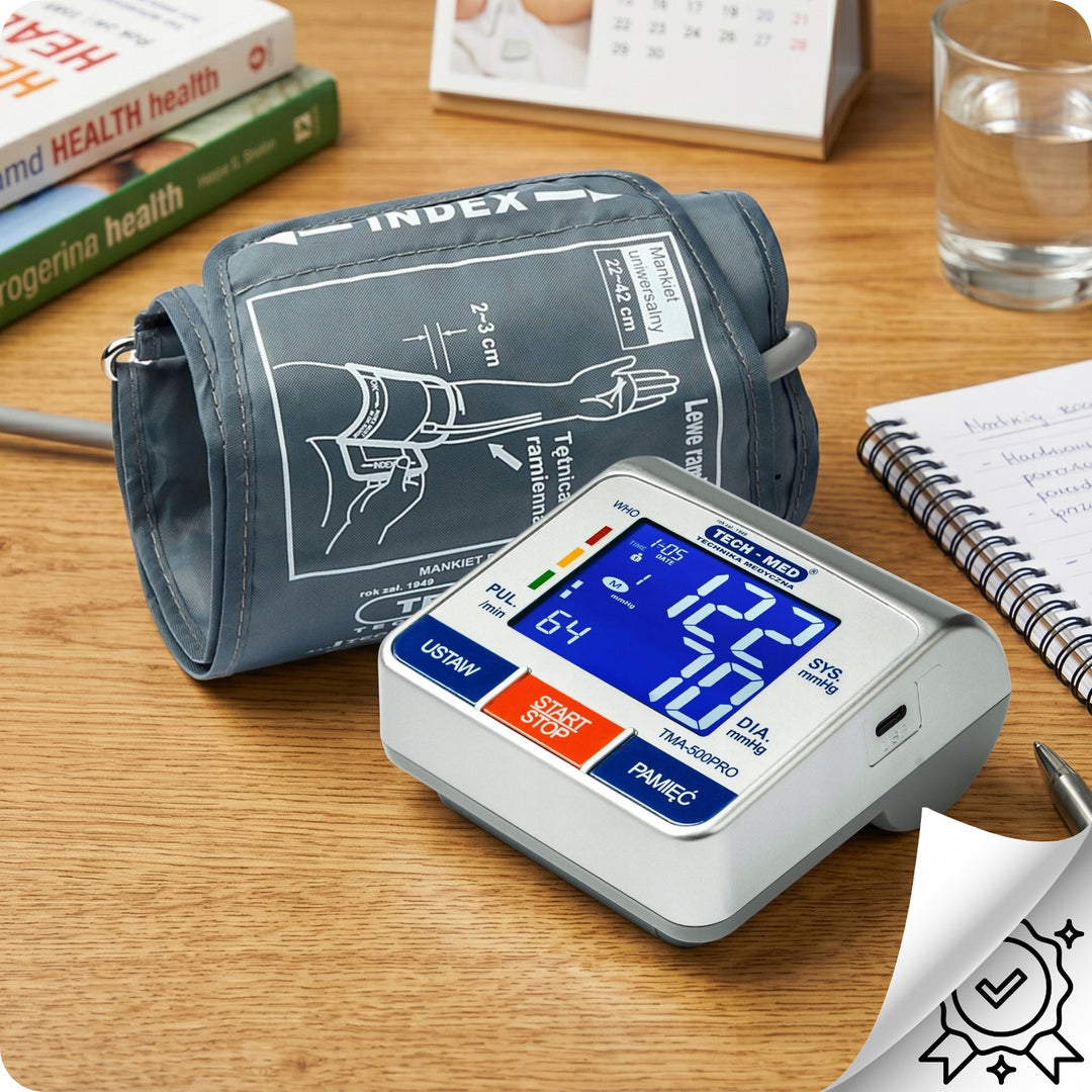 Elektronisk blodtrycksmätare TMA-500PRO Tech-Med + nätadapter