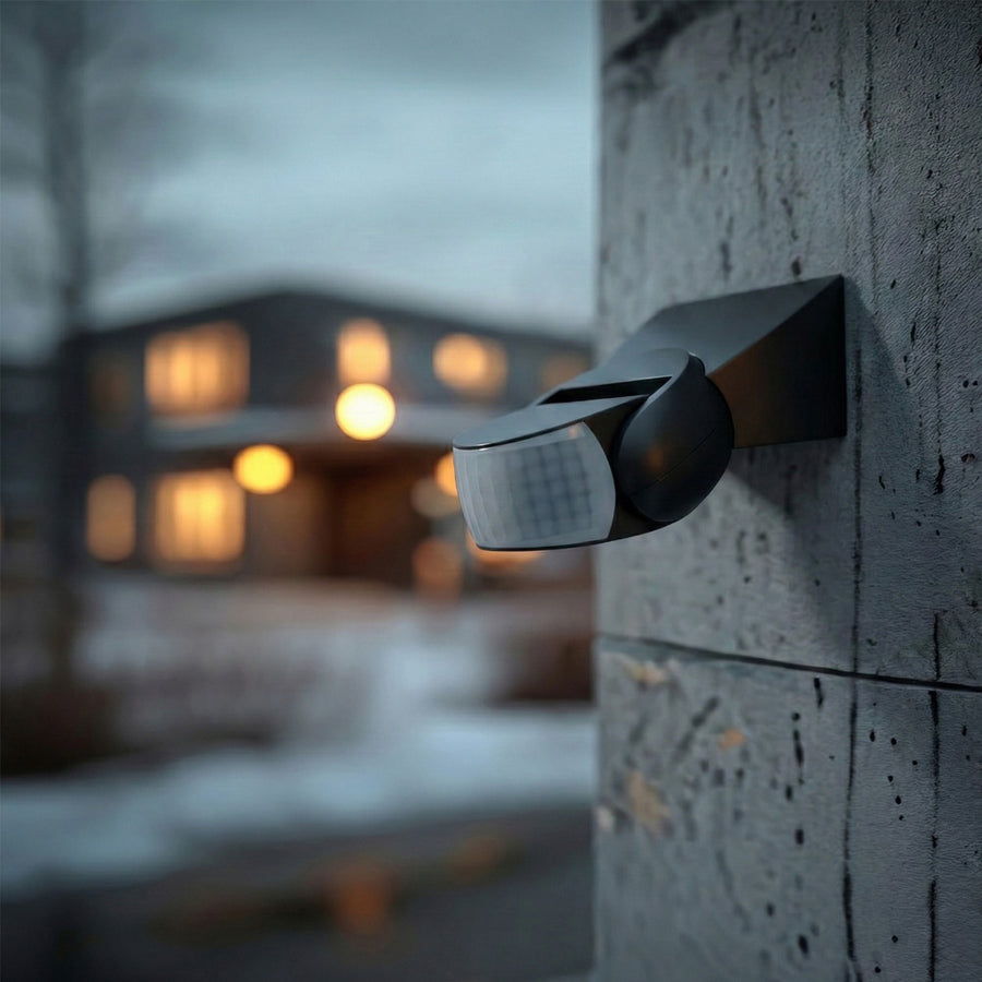 Maclean MCE201 Infraröd rörelsedetektor PIR LED-belysning Automatisk dag och natt 12m