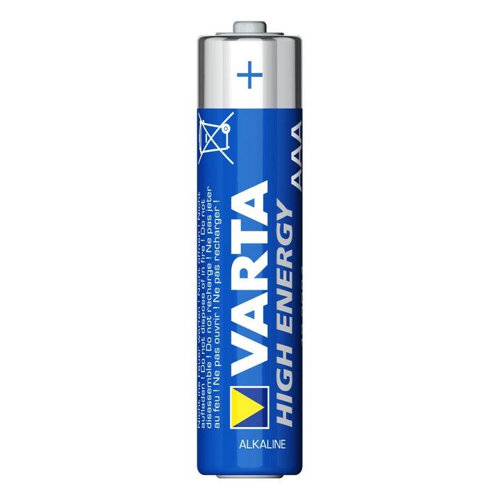 24x Varta High Energy LR03 / AAA alkaliska batterier