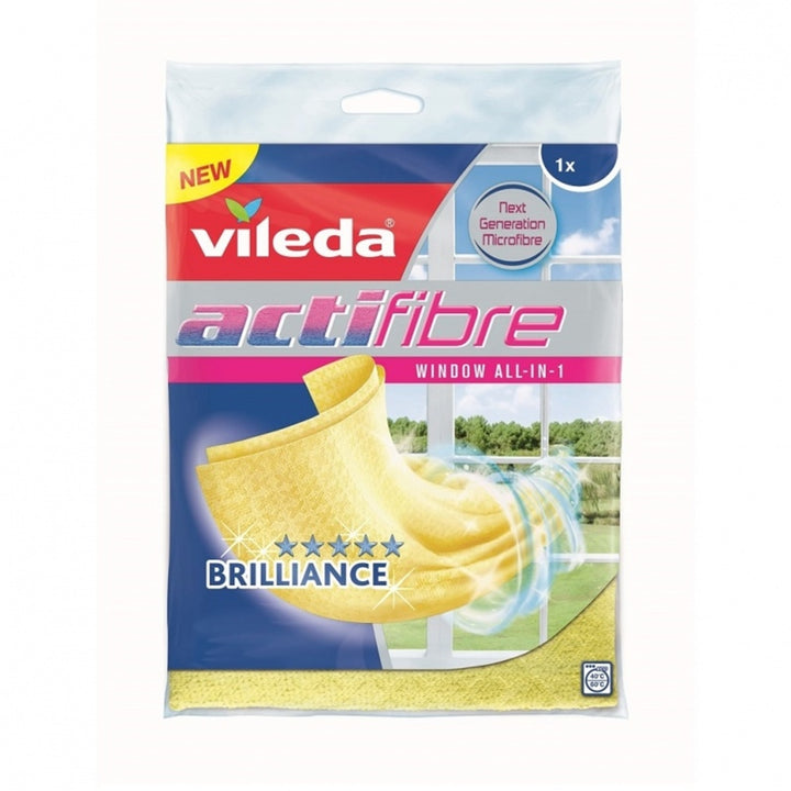 Vileda Actifibre-tyg för kristaller, mocka, gul, 36 cm x 32 cm