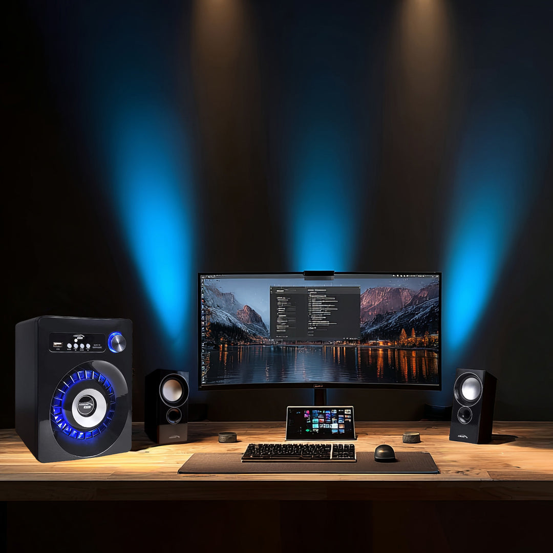 Bluetooth 2.1 högtalarset Audiocore AC910 FM-radio, TF-kortingång, AUX, USB-strömförsörjning