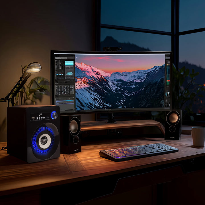 Bluetooth 2.1 högtalarset Audiocore AC910 FM-radio, TF-kortingång, AUX, USB-strömförsörjning