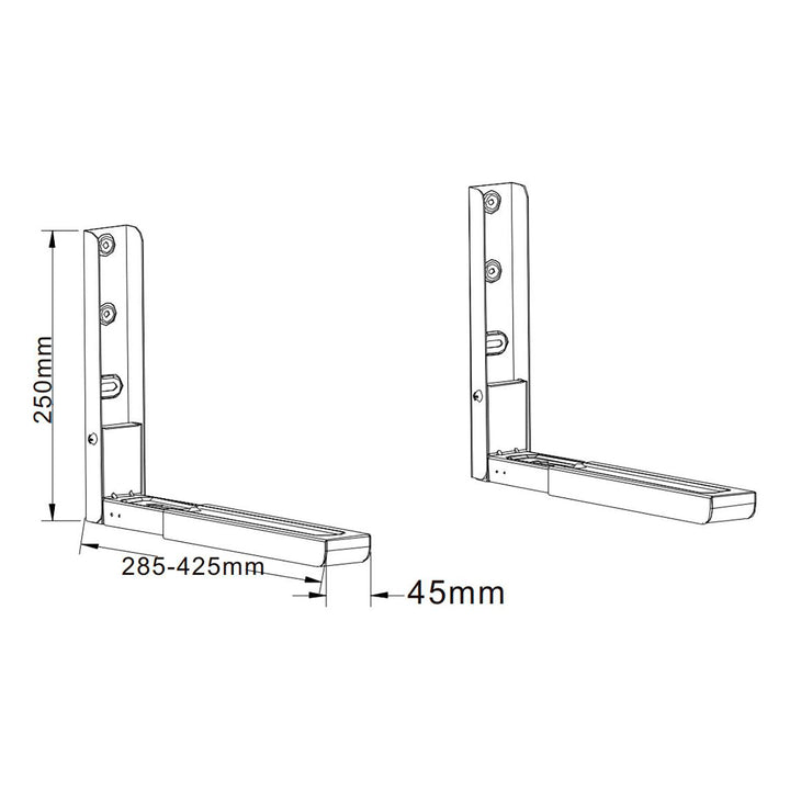 Väggfäste för mikrovågsugn MC-01 30 kg justerbar benlängd