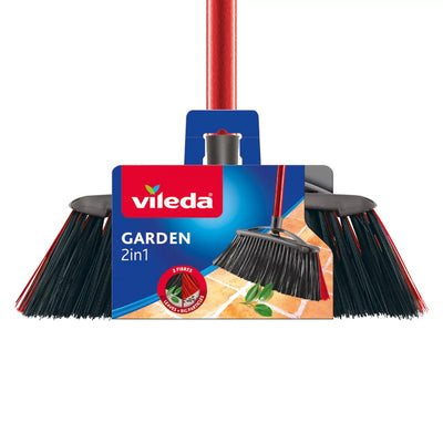 Vileda utomhus kvastborste med stång Garden 2in1
