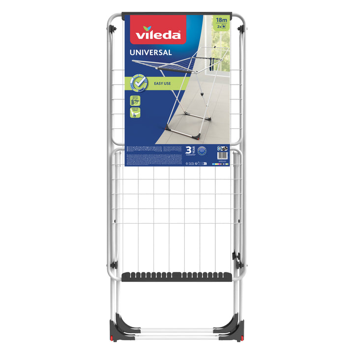 Vileda Universal hopfällbar tvättmaskin med hjul 18m
