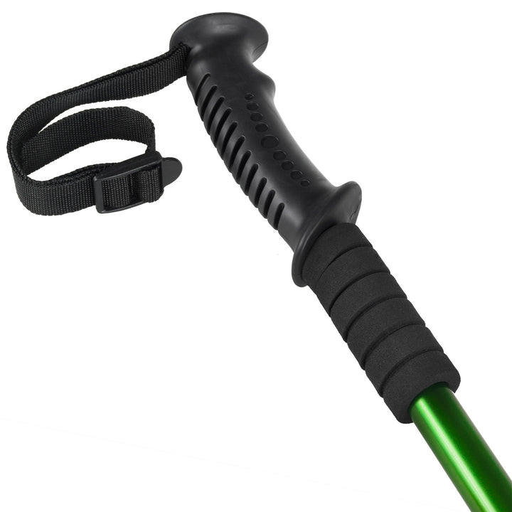 Teleskopiska nordic walking-stavar i aluminium, 65–135 cm, gröna