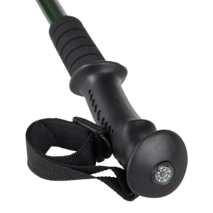 Teleskopiska nordic walking-stavar i aluminium, 65–135 cm, gröna