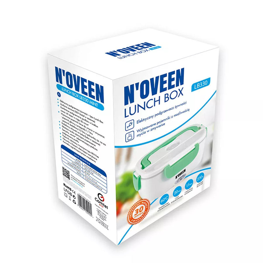 Noveen LB330 elektrisk matvärmare för lunchlåda, mintgrön