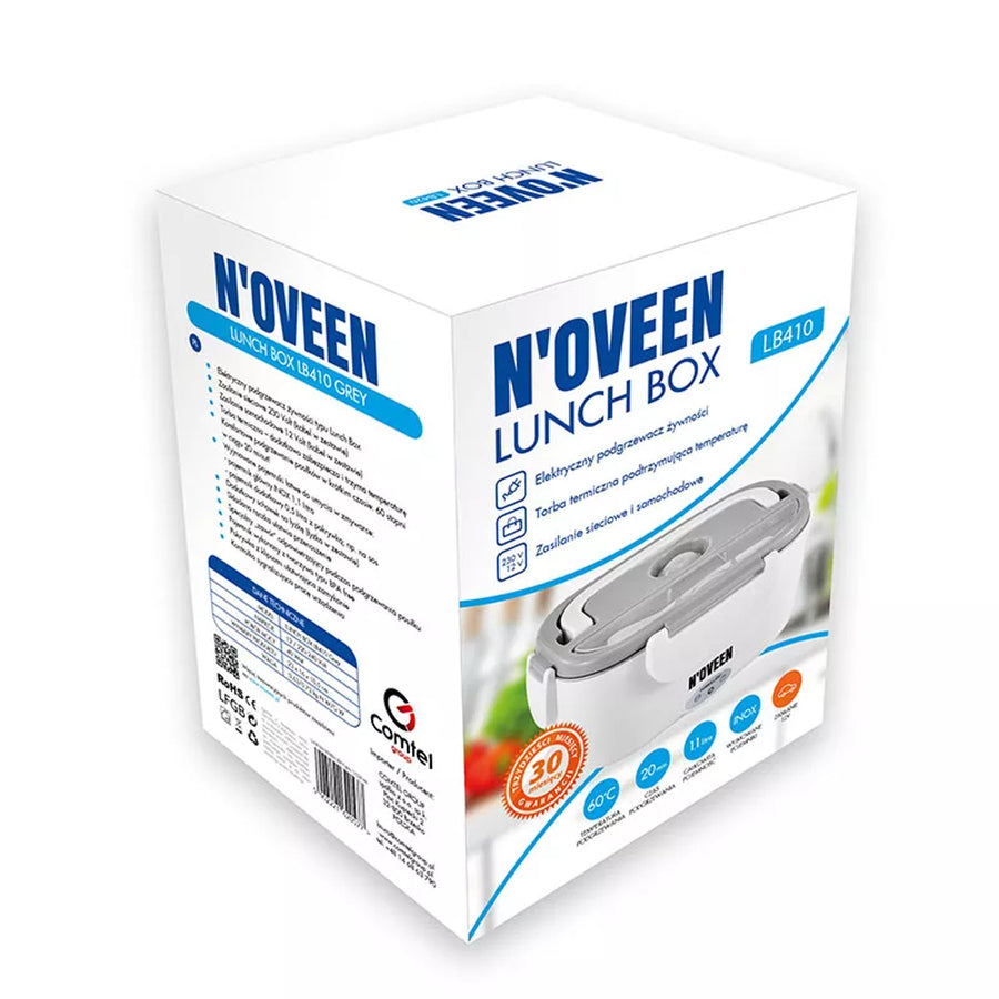 Noveen LB410 elektrisk matvärmare för lunchlåda, grå