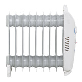 Mesko oljevärmare, 9 lameller, 1000W, temperaturreglering, grå, MS 7805