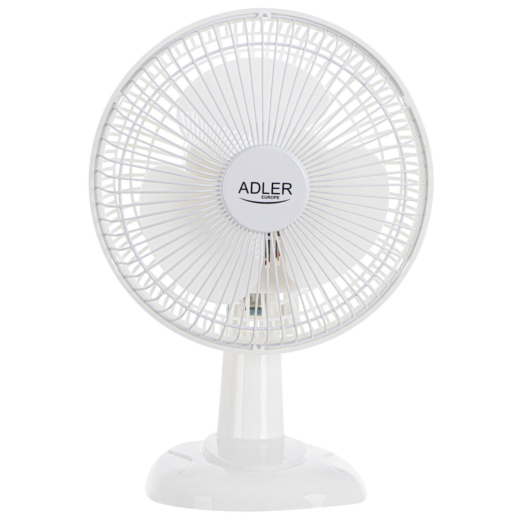 Adler bordsfläkt, 30W, 2 hastigheter, 15 cm, vit, AD 7301