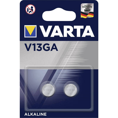 Alkaliska batterier 2x Varta V13GA LR44 AG13, hög kvalitet